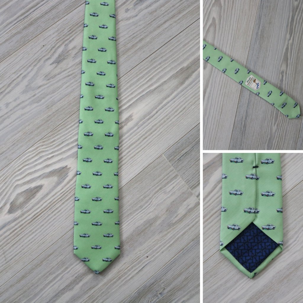 Rolex Tie Green Motorsports Car Print Monterey W 3 L 58 Woven In Usa 100 Silk
